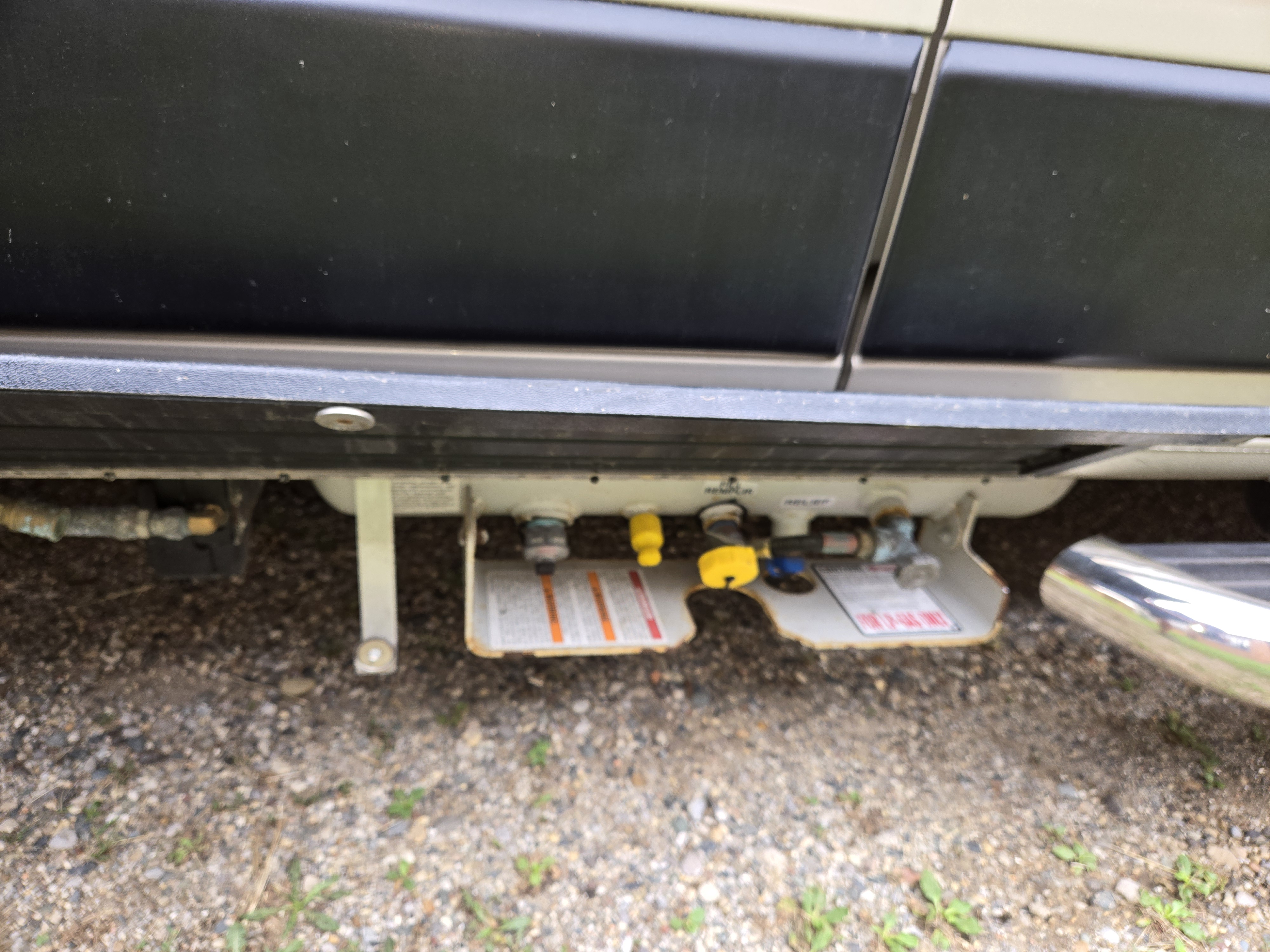 Passenger side panel open